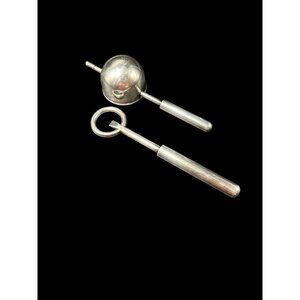 Silver Plated Jigger & Bottle Opener Mid Century PM Italy Barware Neiman Marcus